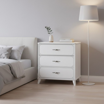 Sideboard Kommode Schrank Holz Kommoden Schlafzimmer Design Weiß Luxus