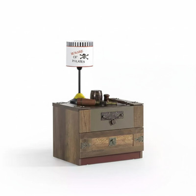 Nachtkonsole Kinderzimmer Nachttisch Holz Braun Kindernachttisch Luxus