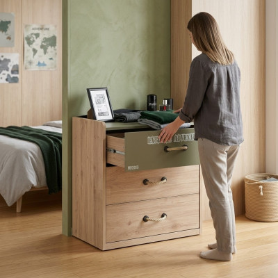 Kommode Schrank Holz Kommoden Kindermöbel Sideboard Design Grün Luxus