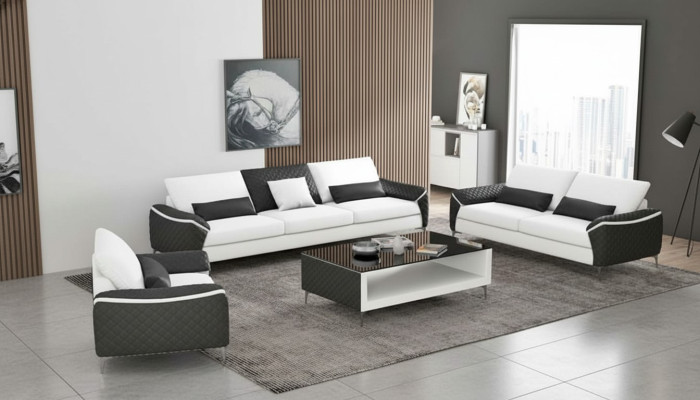 Weiß Sofagarnitur Couchgarnitur Ledersofa Sofa Komplette Wohnzimmer