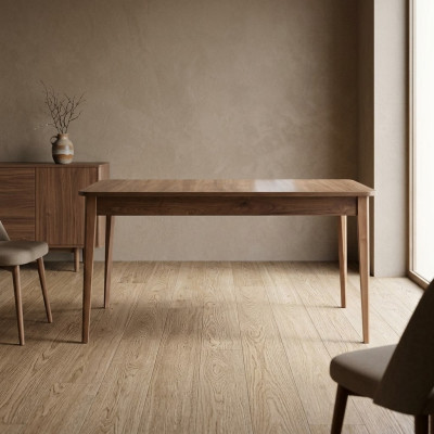 Esszimmertisch Esstisch Tisch Holz Braun Ausziehbar 160 cm Esszimmer