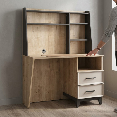 Schreibtisch Computertisch Braun Kinderzimmermöbel Holz Tisch Regale