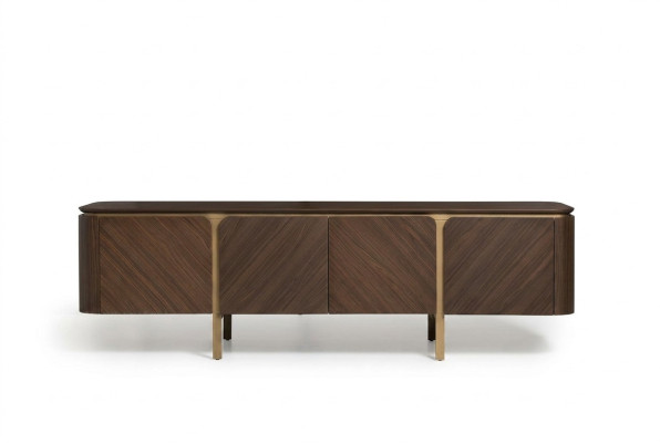Sideboard RTV Lowboard TV Ständer Tisch Holz Braun Wohnwand Modern
