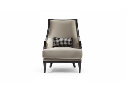 Sessel Ohrensessel Einsitzer Sitzer Stoff Grau Wohnzimmer Klassischе