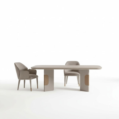 Essgruppe Esszimmer Garnitur Essecke Esstisch Stühle Set 7tlg Beige