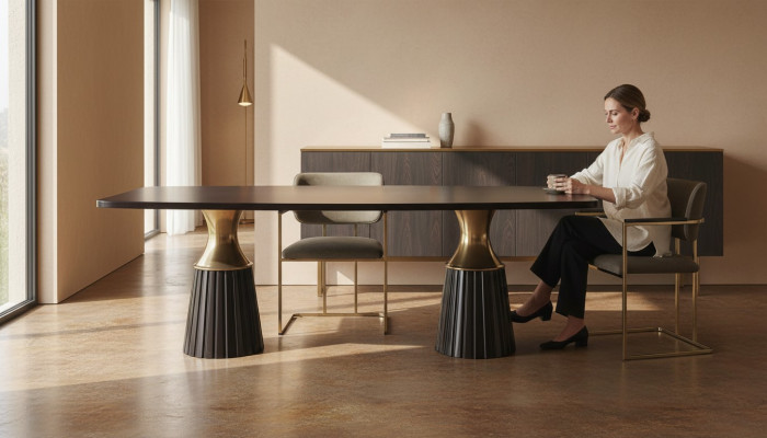 Esszimmertisch Esstisch Tisch Schwarz Holztisch Esszimmer Design