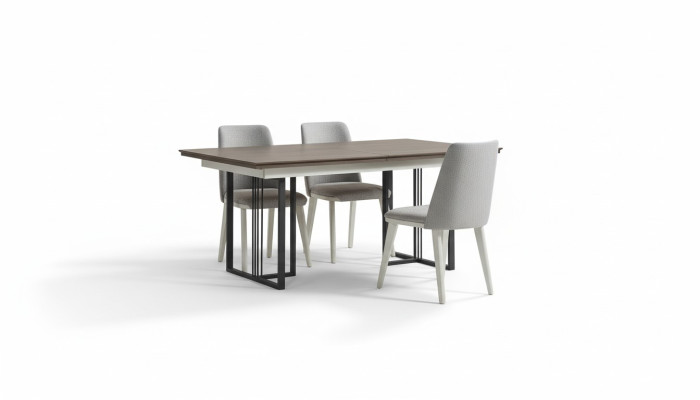 Essecke Essgruppe Weiß Esszimmer Gruppe Esstisch Stühle 7tlg Holz