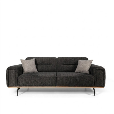 Stoffsofa Design Dreisitzer Grau Sofa 3 Sitzer Polstersofa Couch