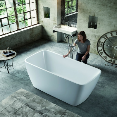 Badewanne Badezimmer Acryl Wanne Weiß Standbadewanne Zeitgenössisch