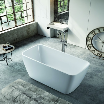 Badewanne Badezimmer Acryl Wanne Weiß Standbadewanne Zeitgenössisch