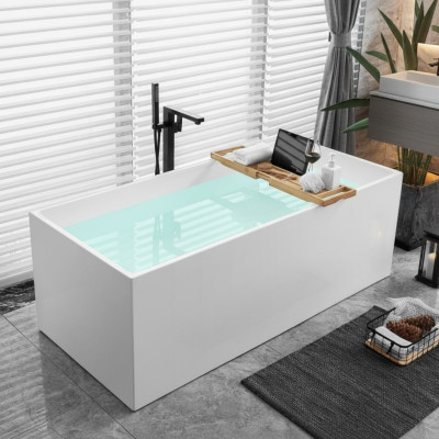 Standbadewanne Badezimmer Acryl Badewanne Wanne Weiß Zeitgenössisch