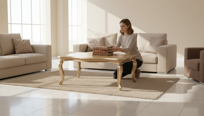 Goldener Couchtisch Tisch Beistelltisch Kaffeetisch Luxus Holz Design Modern