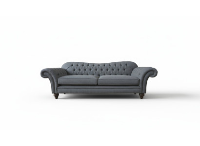 Moderm Sofa 3 Sitzer Luxus Textil Couch Grau Sofas Polster Stoff Neu