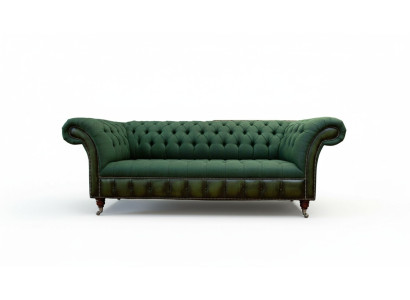 Chesterfield Sofa 3 Sitzer Couch Polster Stoff Leder Couchen Textil Neu