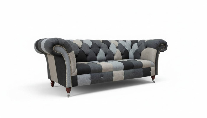 Modern Sofa 3 Sitzer Chesterfield Dreisitzer Wohnzimmer Sofas Luxus Couch Stil