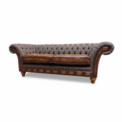 Wohnzimmer Modern Sofa 3 Sitzer Design Stil Möbel Chesterfield Sofas Grau Neu
