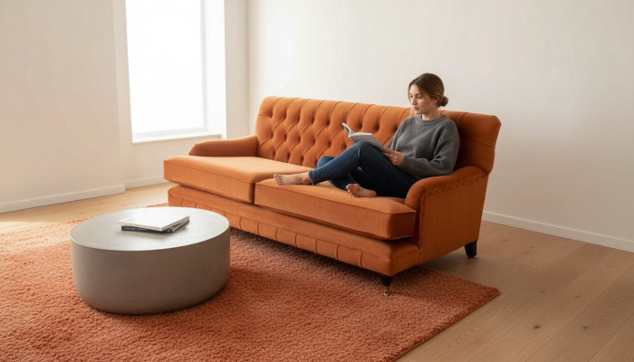 Dreisitzer Sofa 3 Sitz Stoff Chesterfield Modern Design Wohnzimmer Couch