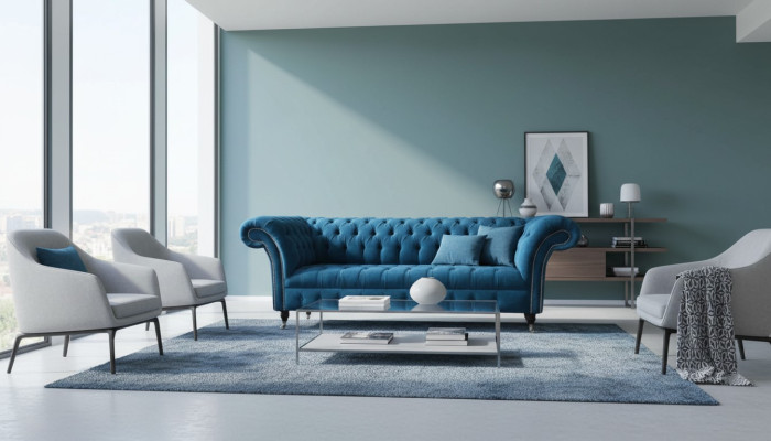 Dreisitzer Couch Polster Chesterfield Sofa Design Sofas Couchen Textil