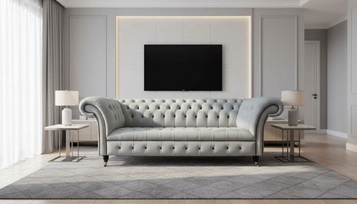 Sofa 3 Sitzer Luxus Chesterfield Ledersofas Luxus Designer Couch Neu