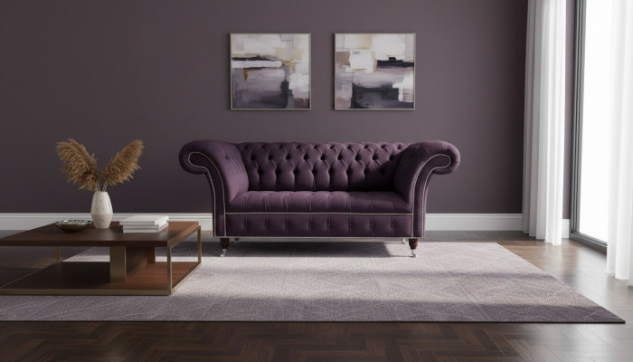 Sofa Polster Sofas Neu Sofa 2 Sitzer Design Chesterfield Stoff Couch