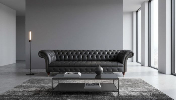 Luxus Viersitzer Sofa 4 Sitzer Wohnzimmer Chesterfield Englische Stoff Design