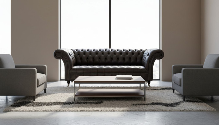 Chesterfield Design Luxus Polster Sofa Modern Couch Sitz Leder Lederosfa