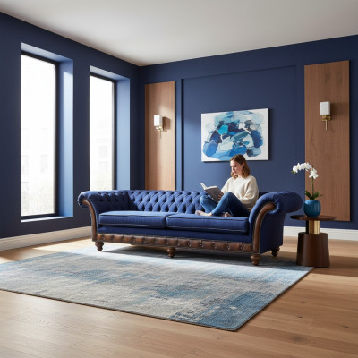 Modern Sofa Chesterfield 4 Sitzer Luxus Sofas Stoffsofa Wohnzimmer Couch Neu