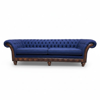 Modern Sofa Chesterfield 4 Sitzer Luxus Sofas Stoffsofa Wohnzimmer Couch Neu