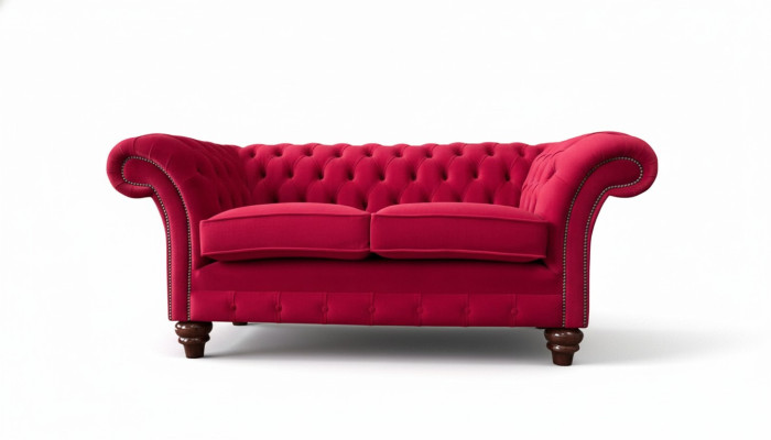 Design Modern Textil Sofa 2 Sitzer Couch Polster Luxus Sofas Chesterfield