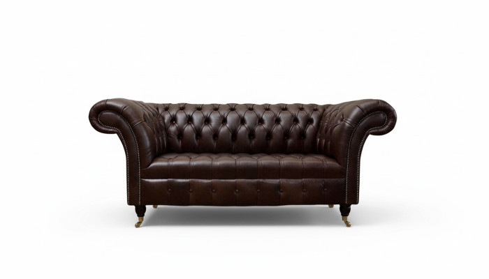 Sofa Couch Chesterfield Polster Sofas 2 Sitzer Leder Textil Lounge Neu