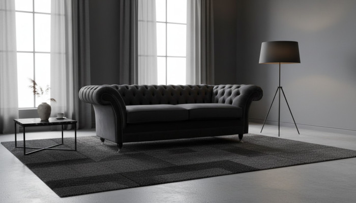 Sofa 3 Sitzer Wohnzimmer Luxus Polster Designer Möbel Chesterfield Neu