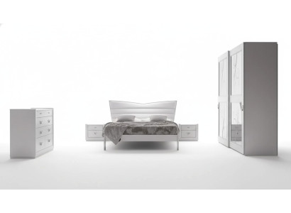 Luxus Schlafzimmer Möbel Bett 2x Nachttische Set Kommode Möbel 6tlg.Neu