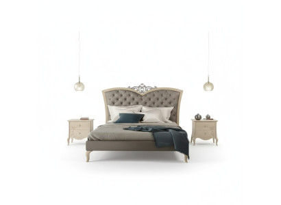 Schlafzimmer Möbel 3tlg. Set Massivholz Nachttische 2x Bett Echtes Holz