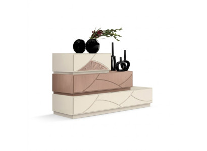 Italienische Möbel Design Kommode Modern Beige Luxus Holz Möbel Neu