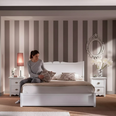 Schlafzimmer Design Modern Luxus Schlafzimmer Bett 2x Nachttische 3 tlg
