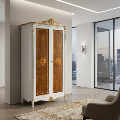 Kleiderschrank Weiß Luxus Schrank Schlafzimmer Holz Möbel Schränke Neu
