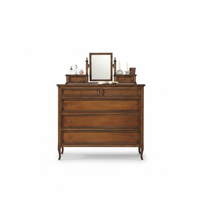 Luxus Kommode Braun Schrank Wohnzimmer Holz Design Klassische Möbel Neu