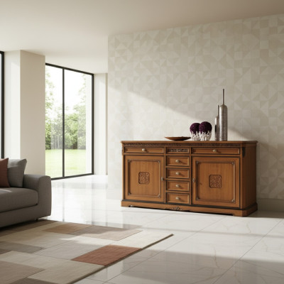 Sideboard Möbel Design Klassisch Kommoden Holz Braun Luxus Holz Schrank