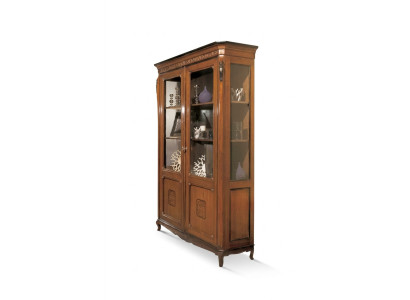 Luxus Schrank Holz Möbel Vitrine Regal Design Klassische Glasschrank