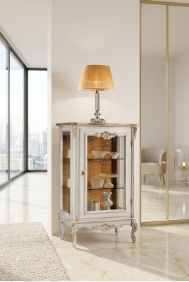 Schaufenster Vitrinen Glas Schrank Stil Klassisch Holz Design Möbel