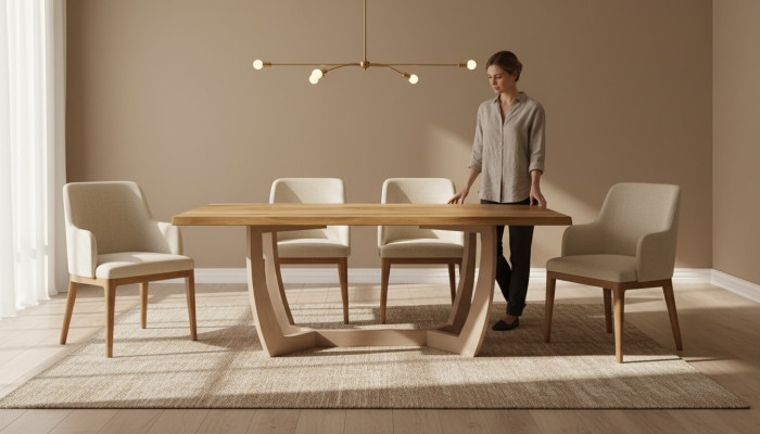 Esszimmer Esstisch 180cm Holz Küchentisch Tisch 90x180 braun modern