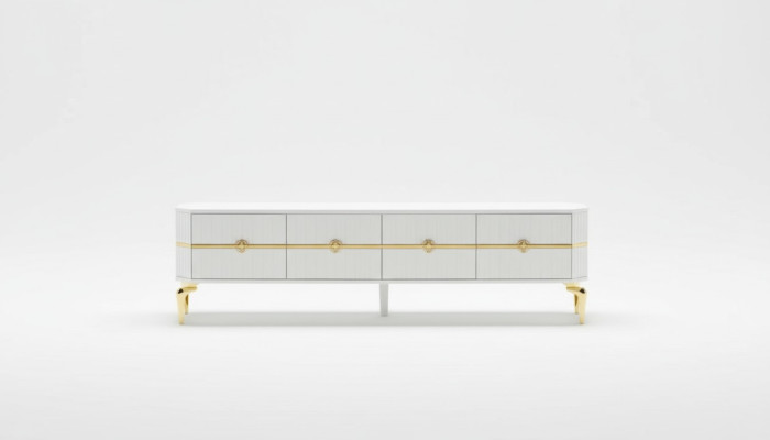 Wohnzimmer tv Ständer Möbel rtv Fernseher Stil Modern Weiß Luxus Holz