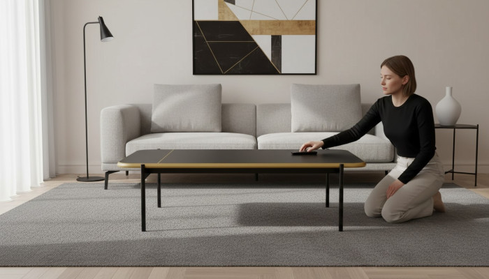 Möbel Tisch Luxus Modern Couchtisch Holz Wohnzimmer Design schwarz