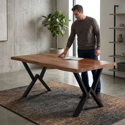 Esszimmer Esstisch Luxus Möbel Holz Küchentisch neu braun Tisch modern