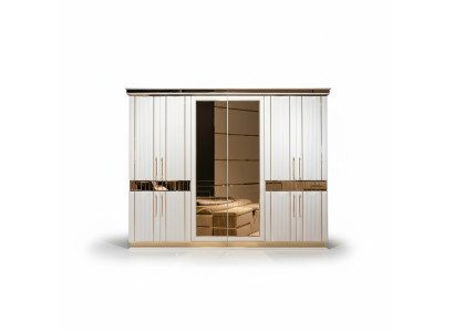 Kleiderschrank weiß Schlafzimmer Material Holz Schrank Luxus Modern