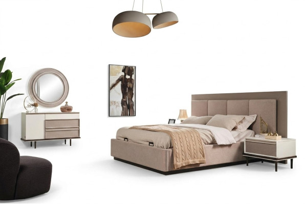 Schlafzimmer Set Bett 2xNachttische Schminktisch Luxus neu 5tlgDesign