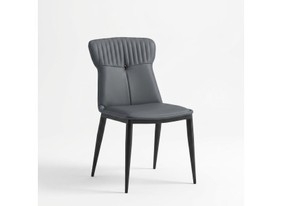 Kunstleder Sitzer Designer Esszimmer Blauer Stuhl Polsterstühle 1-Sitzer