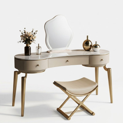 Moderner Schminktisch Schlafzimmer Möbel Frisierkommode 3x Schubladen