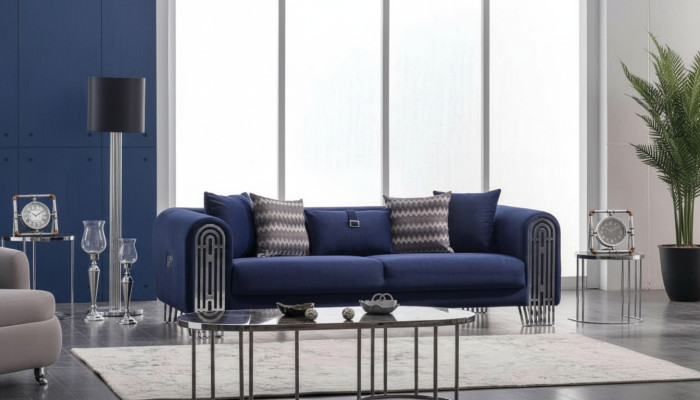 Wohnzimmer Sofa 3 Sitzer Modern Design Polster Textil Möbel Luxus Sofa