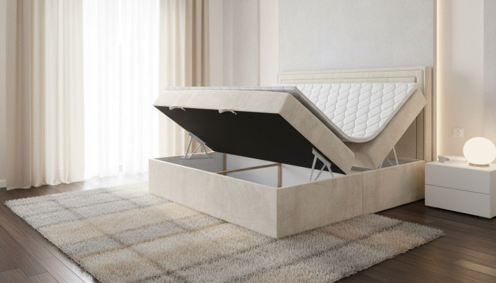 Modernes Bett Polster Design Luxus Doppel Möbel Schlafzimmer Boxspringbett Möbel